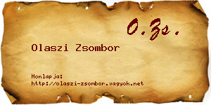 Olaszi Zsombor névjegykártya